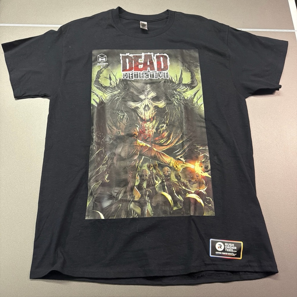 Blackbox Comics Dead Detective Black‎ T-Shirt Size Large